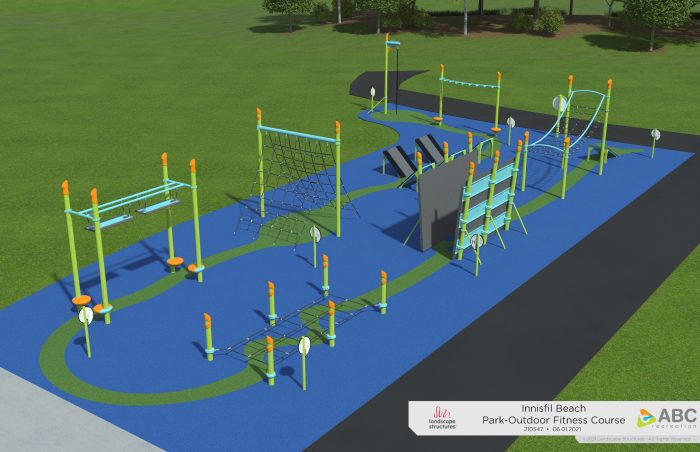 Town Of Innisfil_Outdoor Fitness Obstacle Course_Rendering2