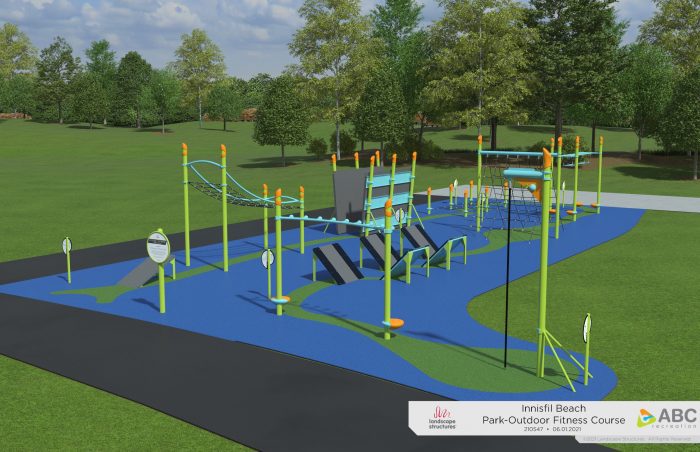 Town Of Innisfil_Outdoor Fitness Obstacle Course_Rendering1