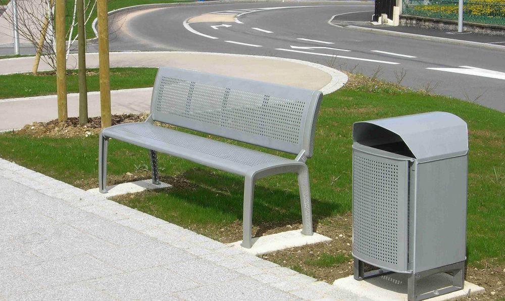 Ceano Bench and Litter Receptacle